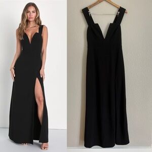 Daring Elegance Black Sleeveless Mermaid Maxi Dress
